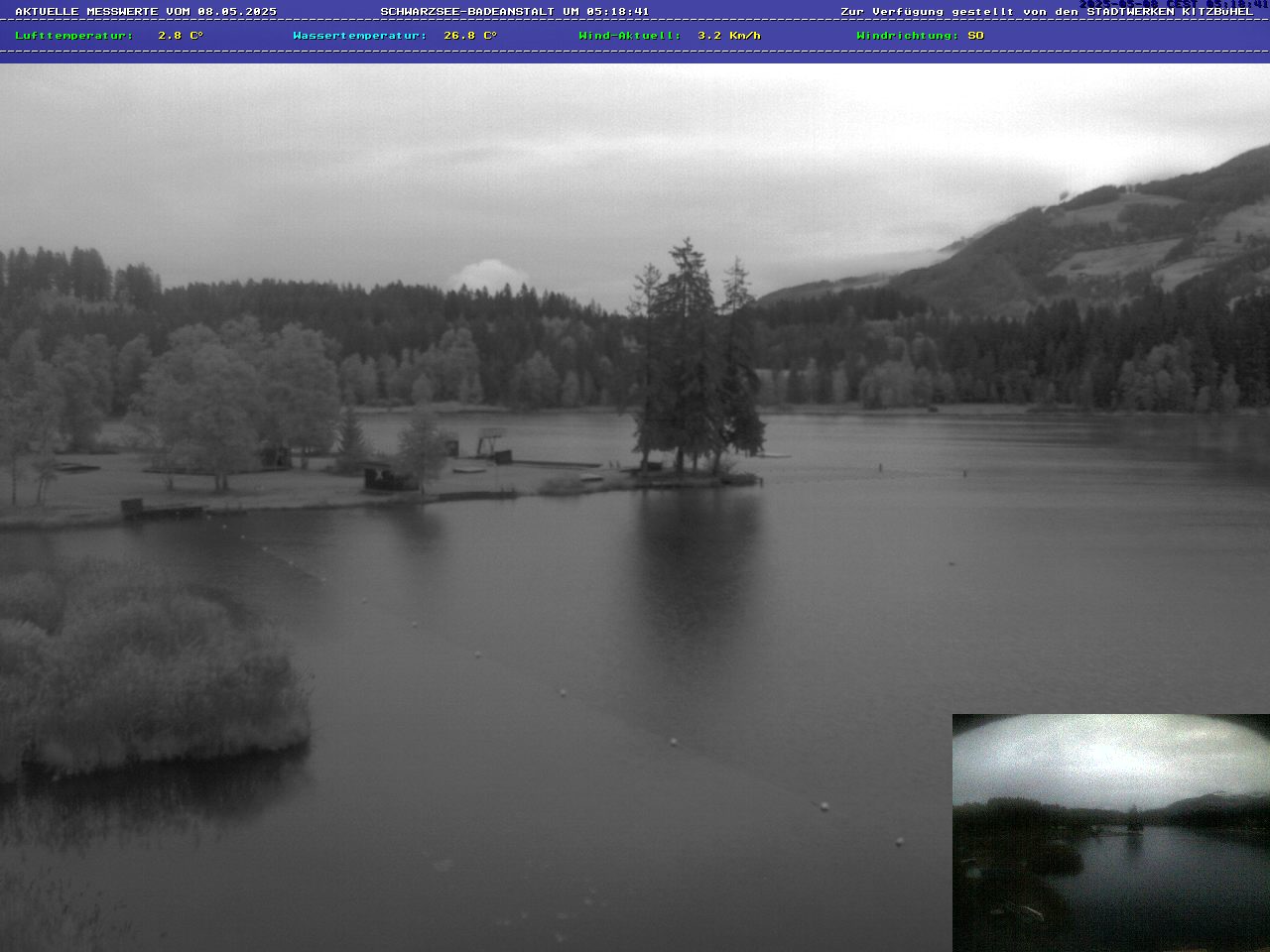 Blik op de Schwarzsee bij Kitzbühel (762 meter)